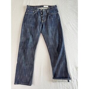 Gustin Selvedge Jeans 32x29 Men's California Straight Raw with Button Fly 116699